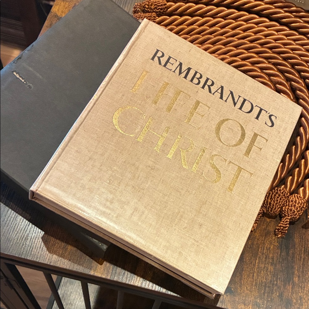 Rembrandt's Life of Christ Decorative Coffee Table Book - Cream/Gold boxed - Picture 2 of 9